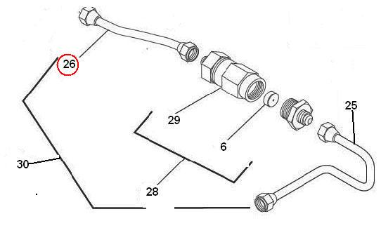 Tube Assy,Bulkhd To Flow Cont